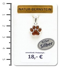 Bernstein Anhänger 'Pfote'