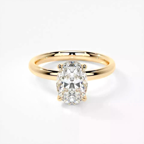 Diamant ring 14k - gelbgold, oval
