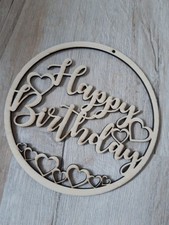 Happy Birthday Schild Für Ballons Zum Geburtstag Holz Dekoration Deko 