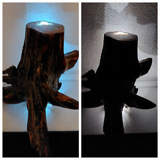 Echt-Holz Wurzel-Lampe, Zimmerlampe, LEDs, Deko, Vintage, Epoxidhard