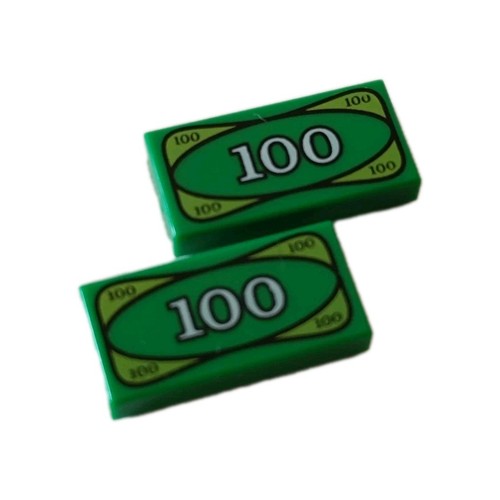 Lego geldschein 1x2 fliese - geldschein,
