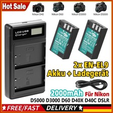 2x EN-EL9 EN-EL9a Akku &