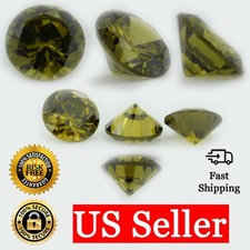 Loose Round Cut Peridot CZ