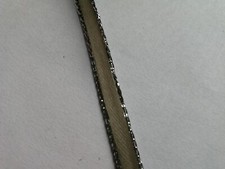 5  Meter Satinband Anthrazit mit Silberkante, 6 mm breit