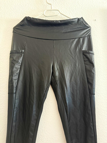 Schwarze lederleggins - schwarze,