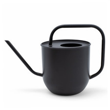 Metall Blumen Gießkanne schwarz matt - 1,8 L - Zimmer Büro Pflanze Wasser Kanne