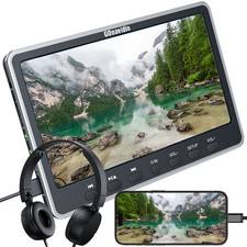 12'' Auto Kopfstütze Monitor Tragbarer DVD Player HDMI USB Für Kinder+Kopfhörer
