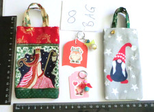 BAG-8)6tlg Stoff tasche Unikat Weihnachten (Taschen, Anhänger,Schutzengel)