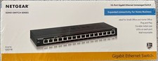 NETGEAR GS316 Unmanaged 16-Port-Gigabit-Ethernet-Switch - Schwarz -NEU