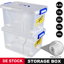 Aufbewahrungsbox Deckel Kunststoffbox Stapelbox Regalbox Lagerbox Transparent