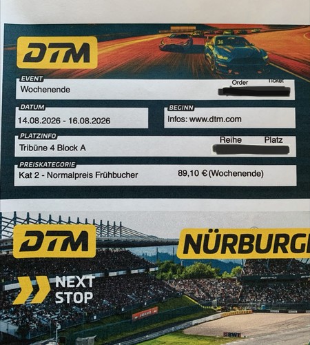 Dtm nürburgring wochenende - 2x,