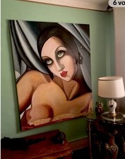 Öl-Bild Art Deco Stil Akt-