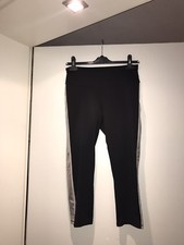 Neu Sehr Schöne Damen 3/4 Sporthose Leggins Jogging Fitness Schwarz Silber H&m M