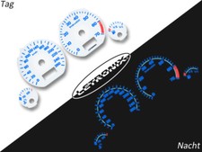 Selbstleuchtende Tachoscheiben Plasma Tacho VW Golf 3 Vento VR6 0-260Kmh