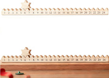 2 Stück Adventskalender Holzleiste Mit Stern 17,7 Zoll, 24 Tage Holz Adventskale