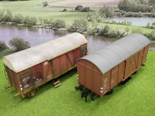 Spur 0 2x Gedeckter Gütewagen (UW) C1596