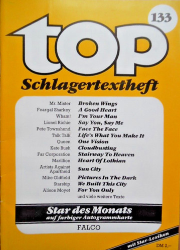 Top schlagertextheft 133 - schlagertextheft,