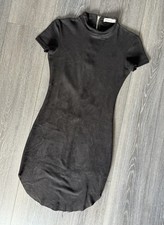 Wildleder Optik Kleid Mit