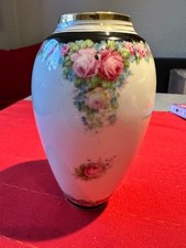 Art Deco Porzellan Vase, Blumen, HEUBACH, um 1920