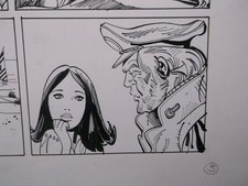 Comic Originalzeichnung HEIDI (Bastei Verlag) der alte Kapitän!!Oje!!