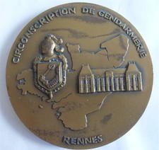 Große MEDAILLE des Wahlkreises GENDARMERIE von RENNES - BRETAGNE