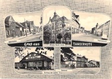 Tangerhütte AK, Bahnhof, Thälmannstr.Klub-haus, Schule,Foto DDR,Stempel um 1960