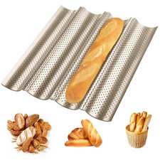 4 Mulden Baguette Backblech