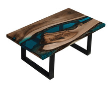 Blau Epoxidharz Couchtisch