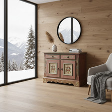 Voglauer rosa Holzkommode Kommode Anrichte Landhaus Wohnzimmer Schlafzimmer 1800