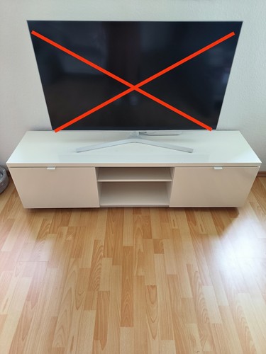 Weiße lowboard mit - weiße,