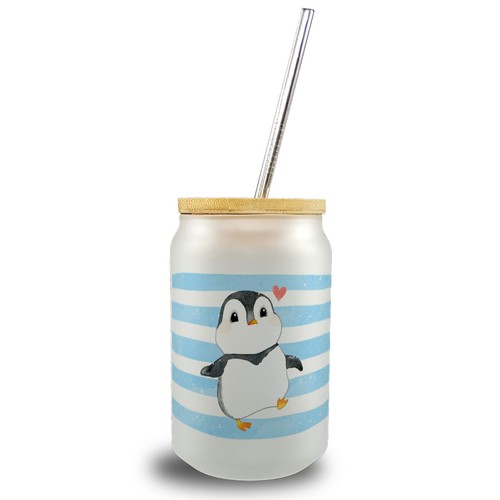 Pinguin trinkglas mit - pinguin,