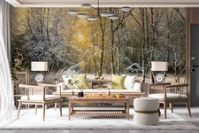 3D Schnee Wald Tapete