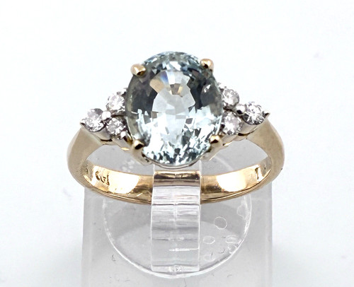 Ring gold 750 - 18k, aquamarin