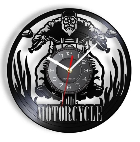 Schallplatten wanduhr aus - schallplatten,