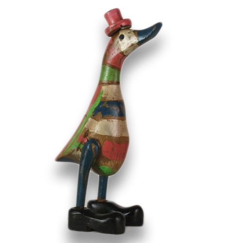 Holz ente lauf gartendeko - lauf,