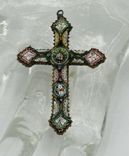 Kreuz Anhänger Antik Mosaik