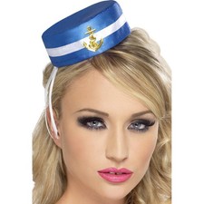 Matrosenhut Damen Matrosenmütze Matrosin Minihut Sexy Damenhut Seemann Minihut