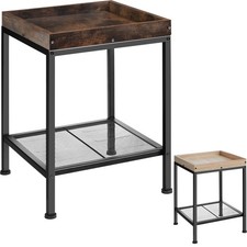 Beistelltisch aus Holz Metall