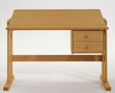 Massivholz Kinder-Schreibtisch höhenverstellbar holz Kiefer massiv gelaugt geölt