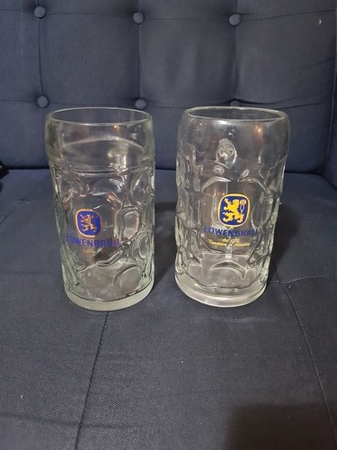 Löwenbräu bierglas 1l - 2x,