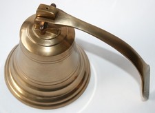 Türglocke Wandglocke Schiffsglocke Messing massiv mit Wandhalterung – 16 cm
