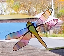 Bleiverglasung Fensterbild Suncatcher Libelle in Tiffany