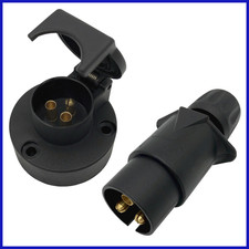 3 polige Steckdose + Stecker