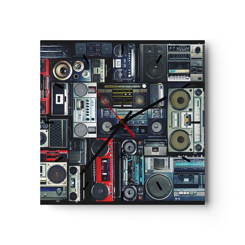 Modern wanduhr 40x40cm - wanduhr, quadrat