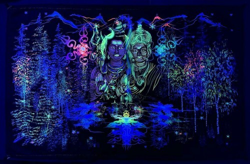 Backdrop psychedelisch - uv,