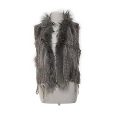 Fellweste, Damen, Größe: XS, Grau, Kaninchenpelz #Pwm