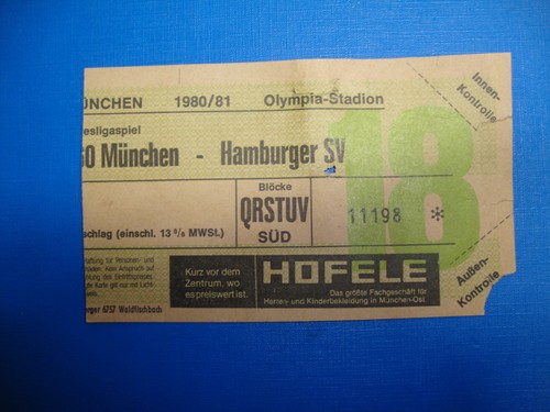 Ticket 1860 münchen - 80/81,