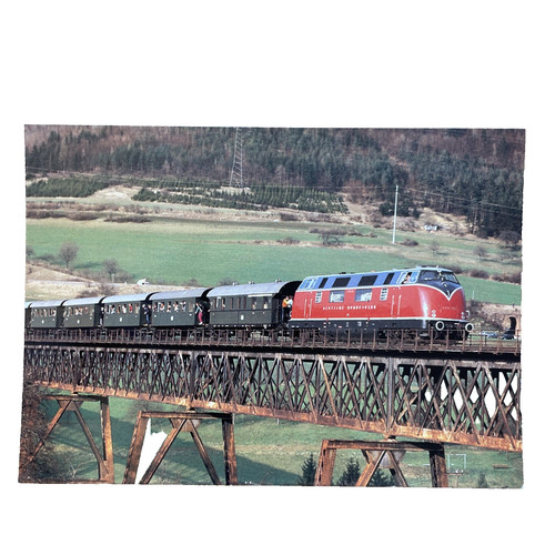 Postkarte zug eisenbahn lok - zug,