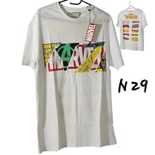 Marvel Avengers T-Shirt weiß Größe S Unisex mit Aufdruck vorne und hinten Comic