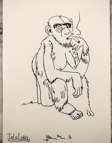 Malerei affen monkey zeichnung - affen,
